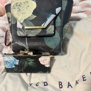 Ted Baker Black Tote with Floral Design